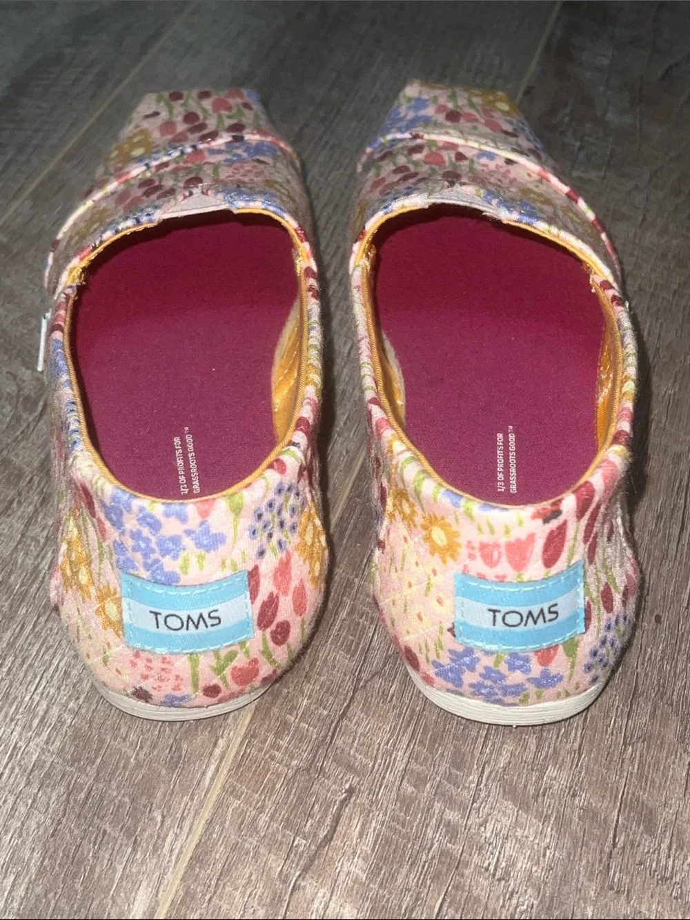 TOMS Alpargata Parfait Pink Repreve Flower Fields Quilted Knit